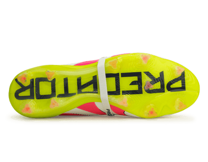 adidas Men's Predator Elite Foldover Tongue FG White/Pink/Lemon