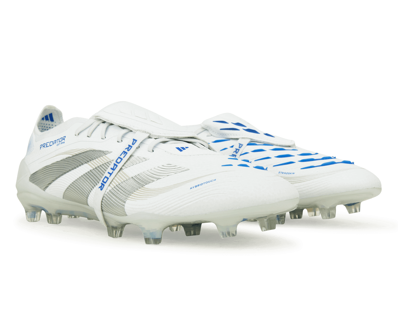 adidas Men's Predator Elite Foldover Tongue FG White/Silver/Royal