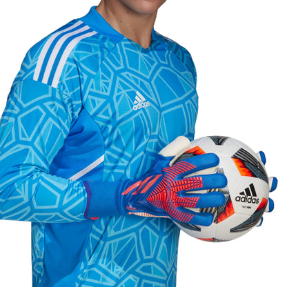 adidas Men's Predator Pro Fingersave Goalkeeper Gloves Sapphire Edge