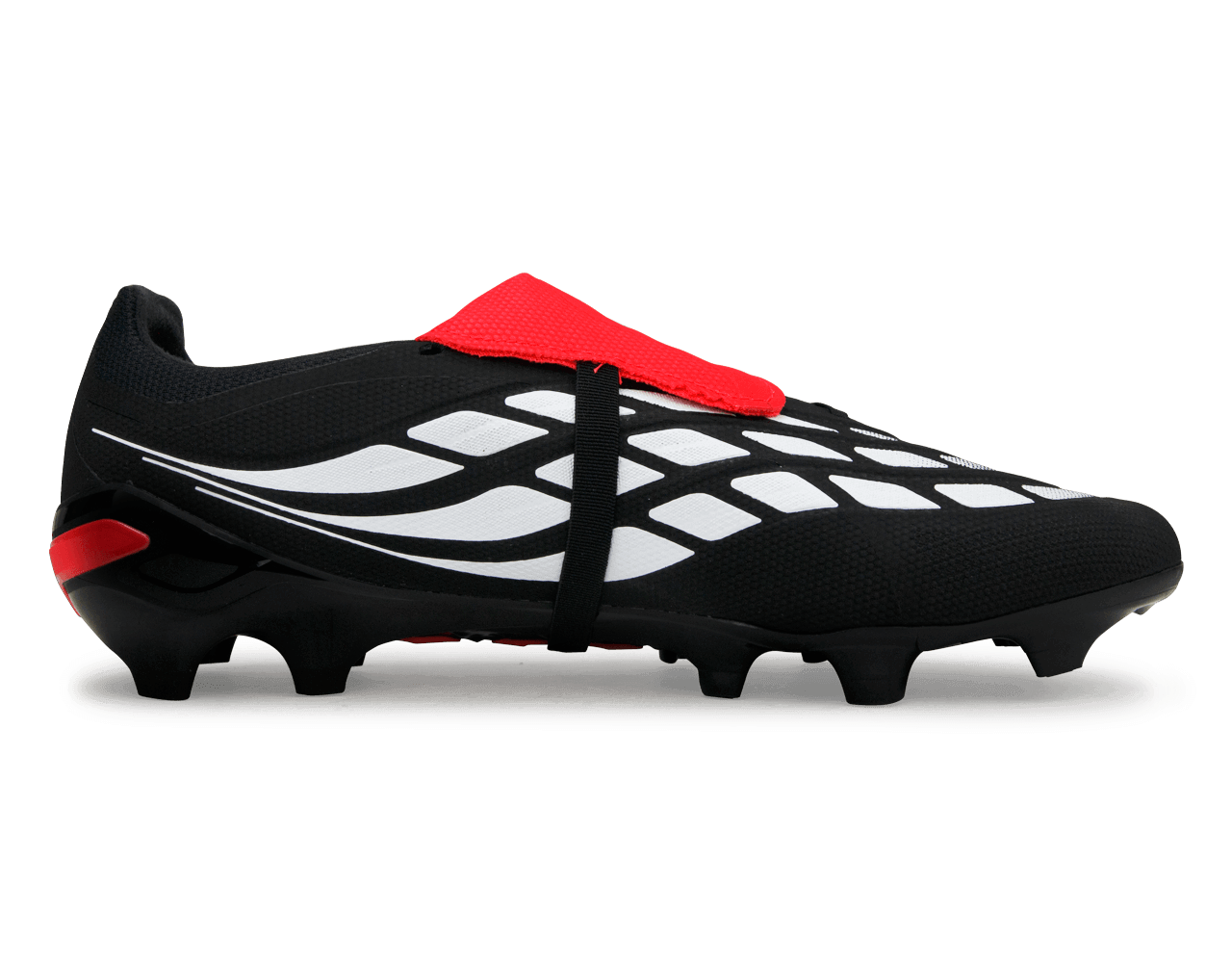 adidas Men's Predator League Foldover Tongue FG Black/White/Red