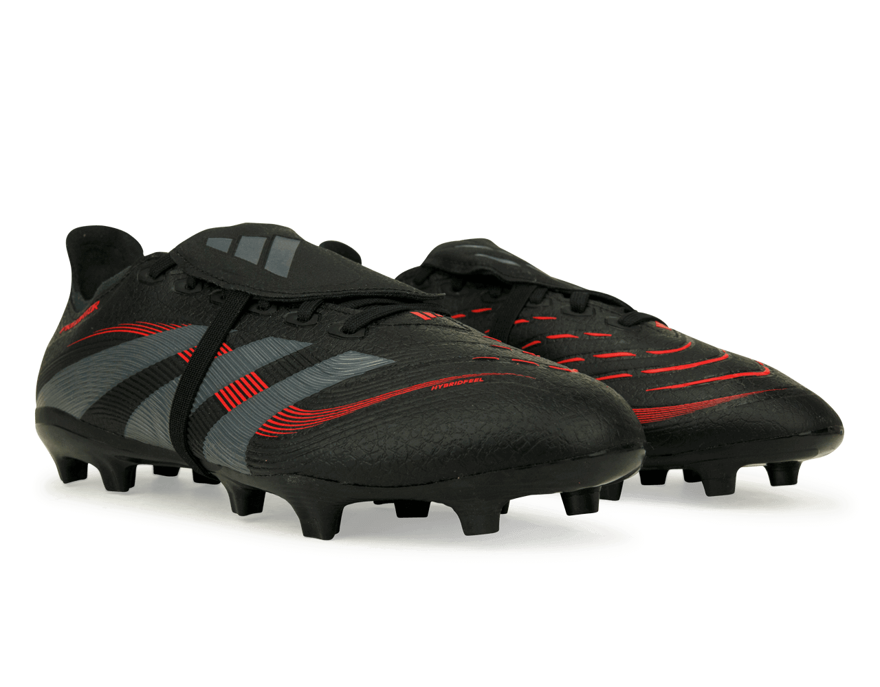 adidas Men's Predator League Foldover Tongue FG/MG Black/Metallic/Red