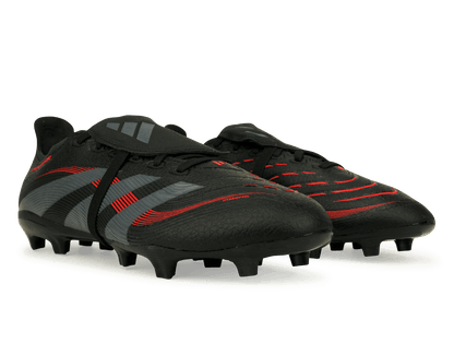 adidas Men's Predator League Foldover Tongue FG/MG Black/Metallic/Red