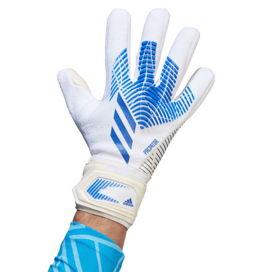adidas Men's Predator League Goalkeeper Gloves White/Hi Res Blue