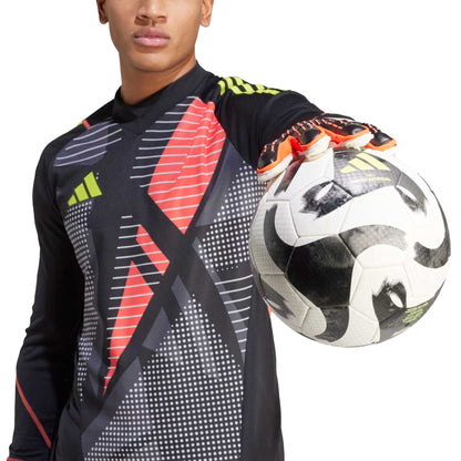 adidas Men's Predator Match Fingersave Goalkeeper Gloves Black/Orange/White