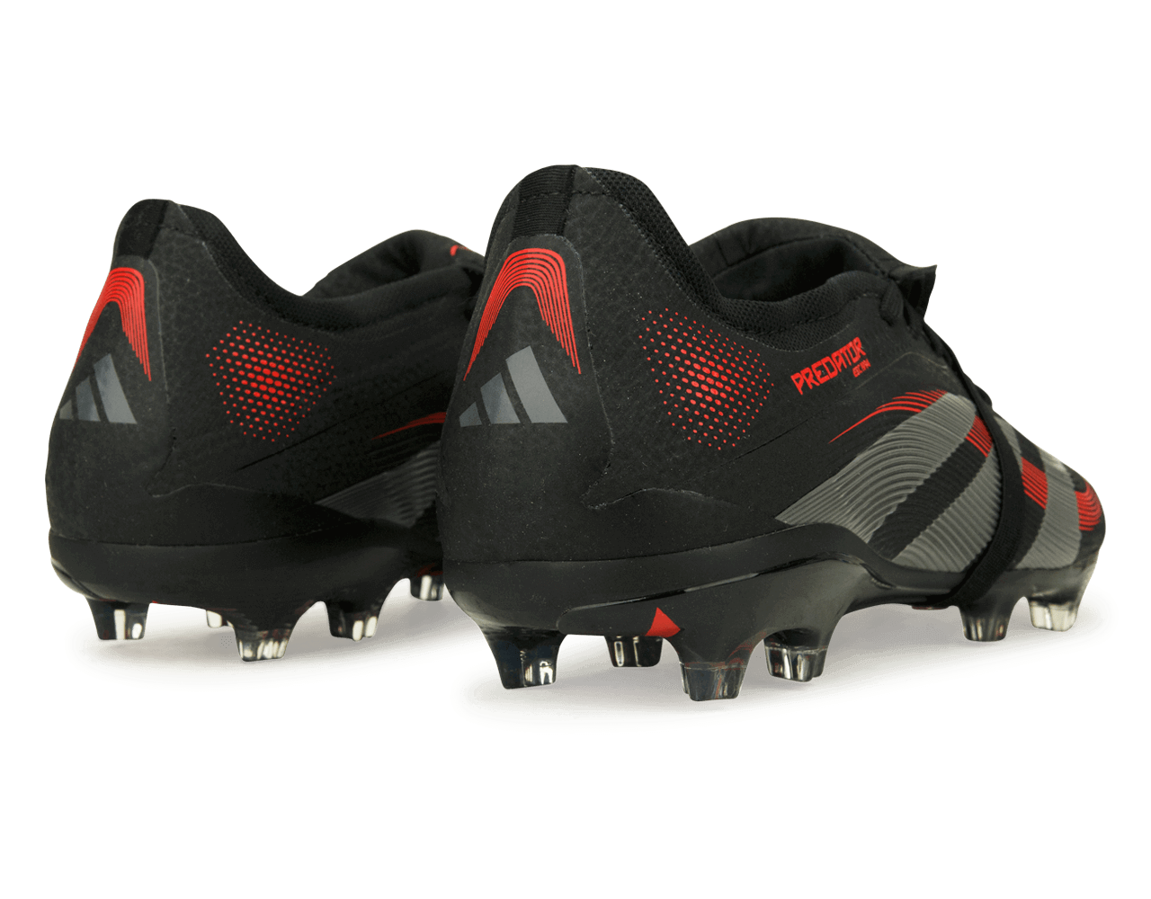 adidas Men's Predator Pro Foldover Tongue FG Black/Metallic/Red