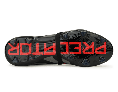adidas Men's Predator Pro Foldover Tongue FG Black/Metallic/Red