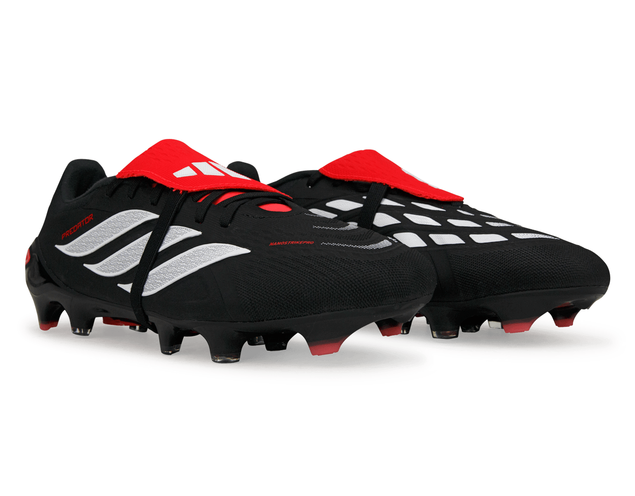 adidas Men's Predator Pro Foldover Tongue FG Black/White/Red