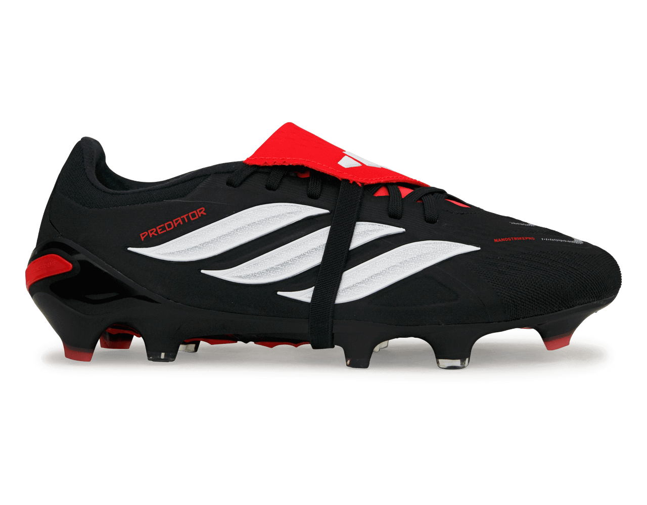 adidas Men's Predator Pro Foldover Tongue FG Black/White/Red
