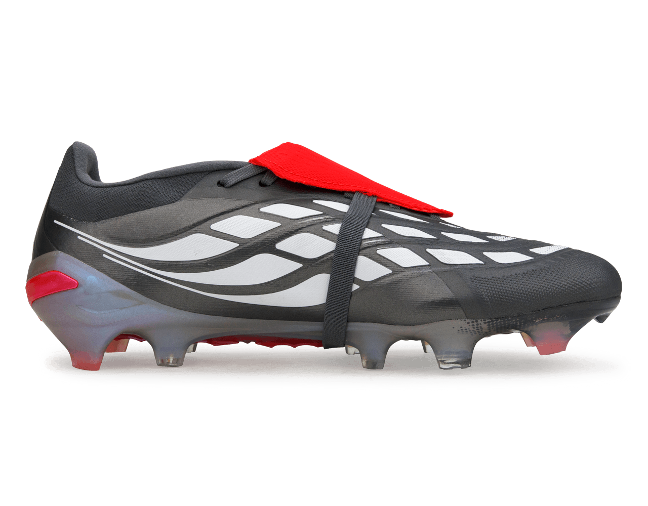 adidas Men's Predator Pro Foldover Tongue FG Iron Metallic/Red