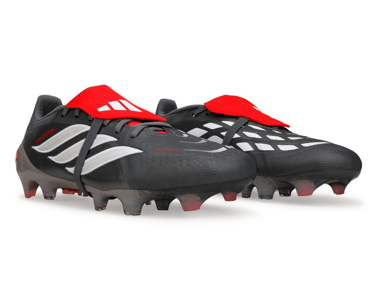 adidas Men's Predator Pro Foldover Tongue FG Iron Metallic/Red