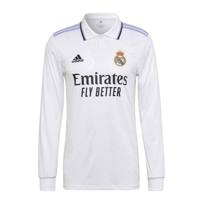 adidas Men's Real Madrid 2022/23 Long Sleeve Home Jersey White