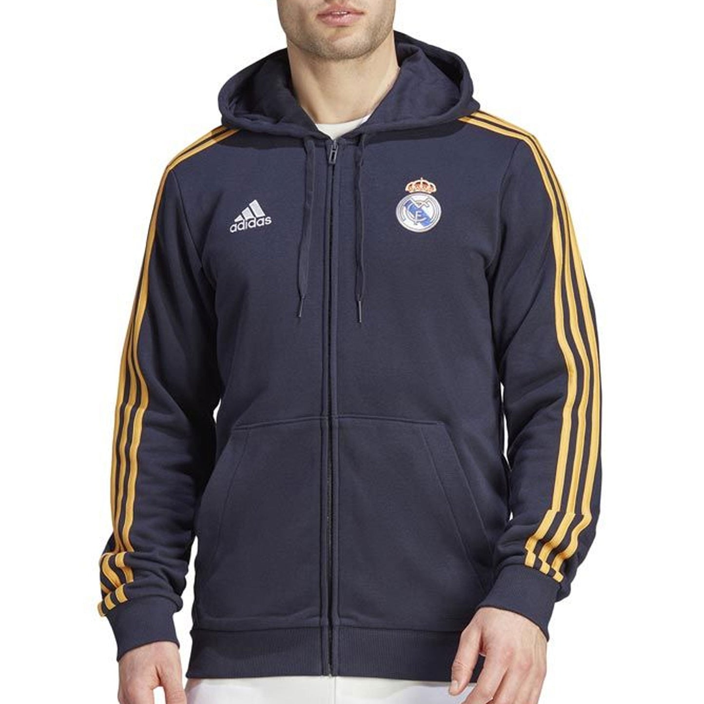 adidas Men's Real Madrid 2023/24 Full-Zip Hoodie Black