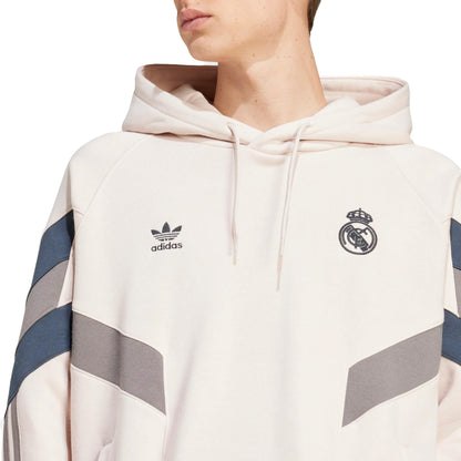 adidas Men's Real Madrid 2024/25 Originals Hoodie Putty Mauve/Charcoal