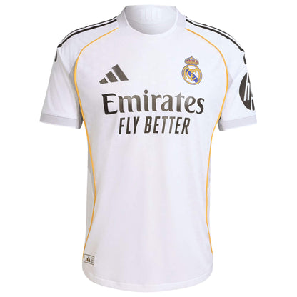 adidas Men's Real Madrid 2025/26 Authentic Home Jersey w/ Mbappe #10 Printing