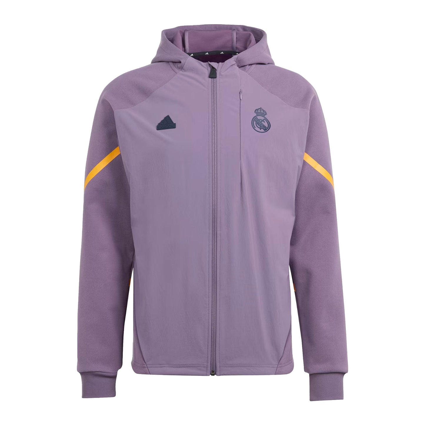 adidas Men's Real Madrid Designed For GameDay 2023/24 Full-Zip Hoodie Shadow Violet