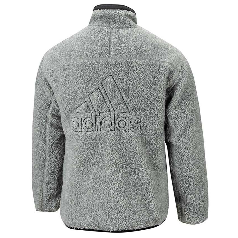adidas Men's Reversible Padded Sherpa Jacket Grey