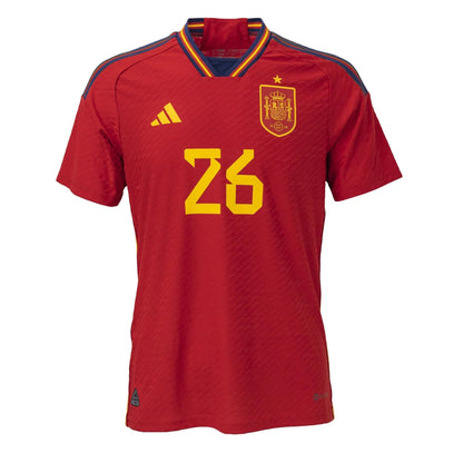 adidas Men's Spain 2022/23 Authentic Home Jersey w/ Pedri #26 Printing