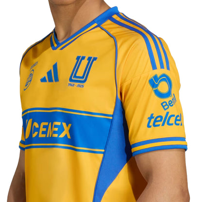 adidas Men's Tigres UANL 2025/26 Home Jersey Gold/Blue