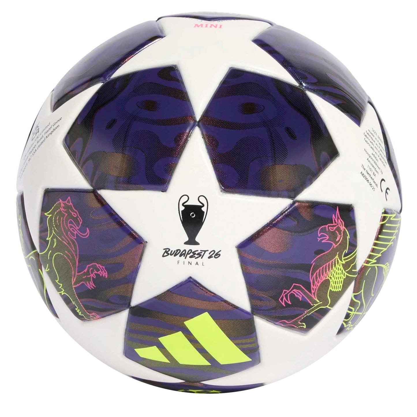 adidas UCL Mini Ball Purple/White/Yellow