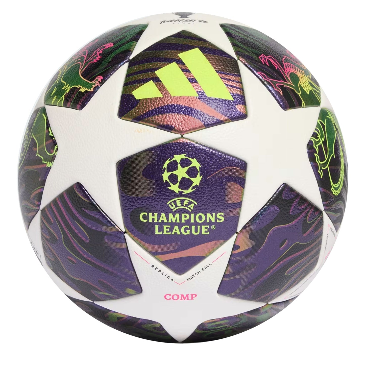 adidas UEFA Champions League 2026 Final Competition Ball Purple/White