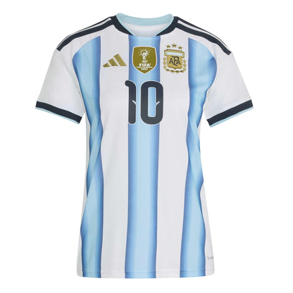 adidas Women's Argentina World Cup 2026 Home Jersey w/ Messi #10 Printing