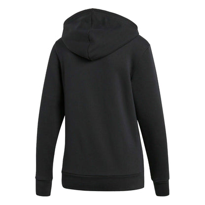 adidas Women's Cotton Fleece 3-Stripes Full-Zip Hoodie Black/White