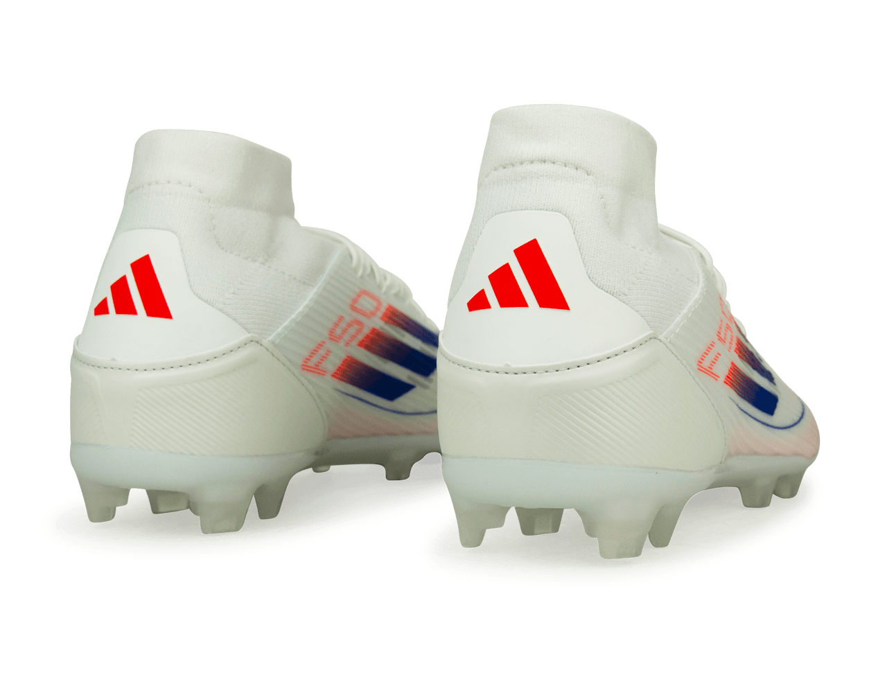 adidas Women's F50 League Mid-Cut FG/MG White/Lucid Blue