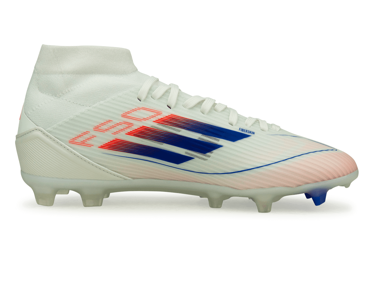 adidas Women's F50 League Mid-Cut FG/MG White/Lucid Blue