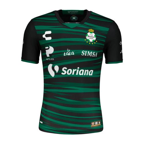 Charly Men's Santos Laguna 2022/23 Authentic Away Jersey Black/Green