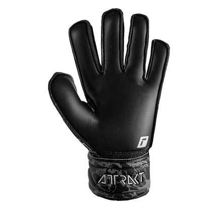 Reusch Kids Attrakt Solid Fingersave Goalkeeper Gloves Black/White