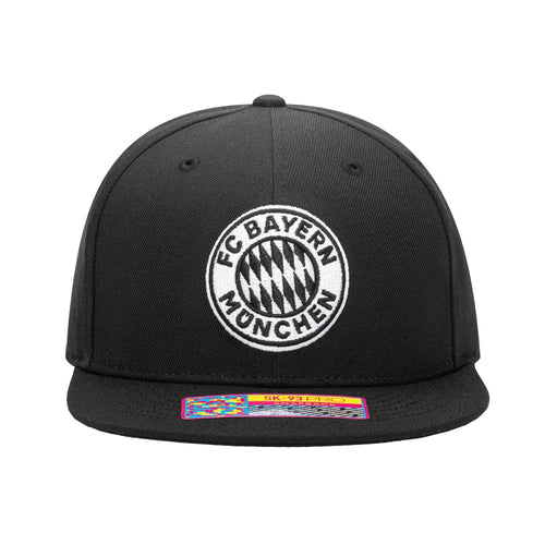 Fan Ink FC Bayern Munich Hit Snapback Hat Black/Silver