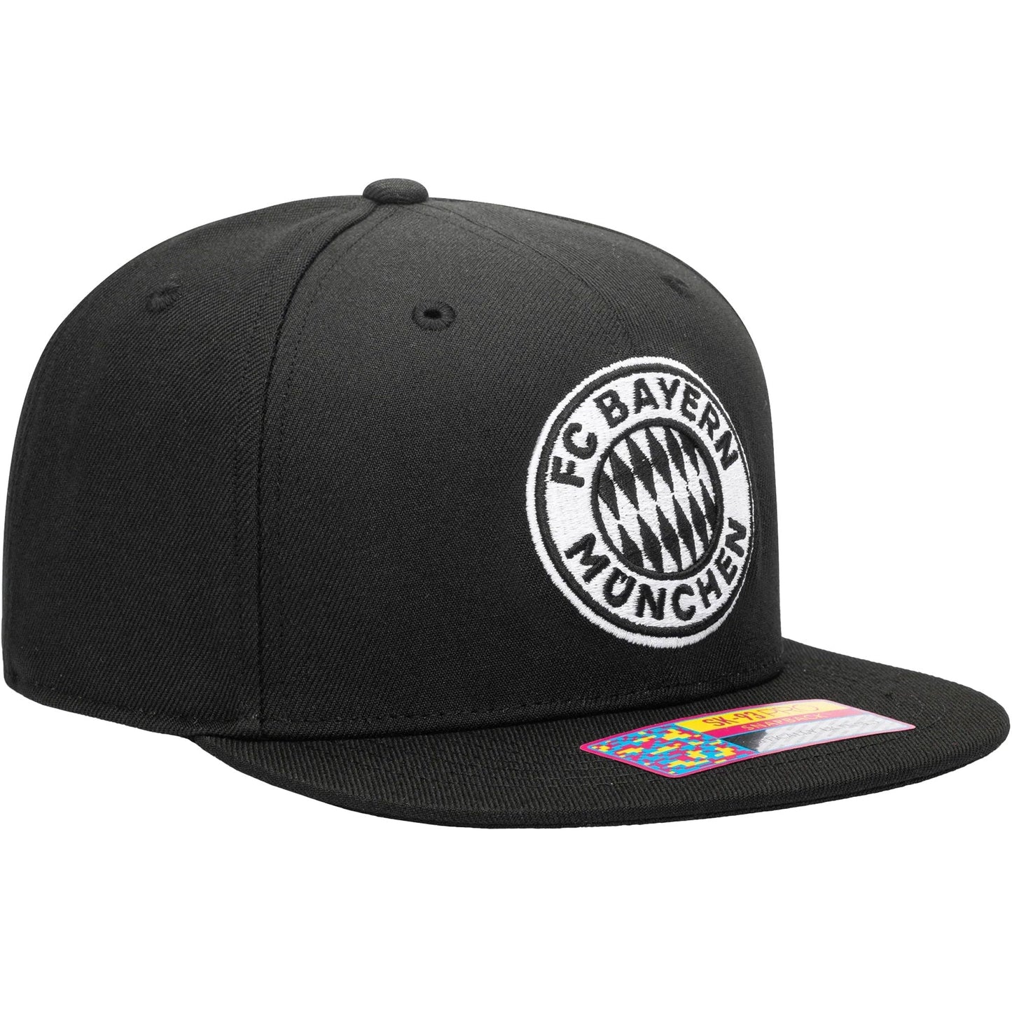 Fan Ink FC Bayern Munich Hit Snapback Hat Black/Silver