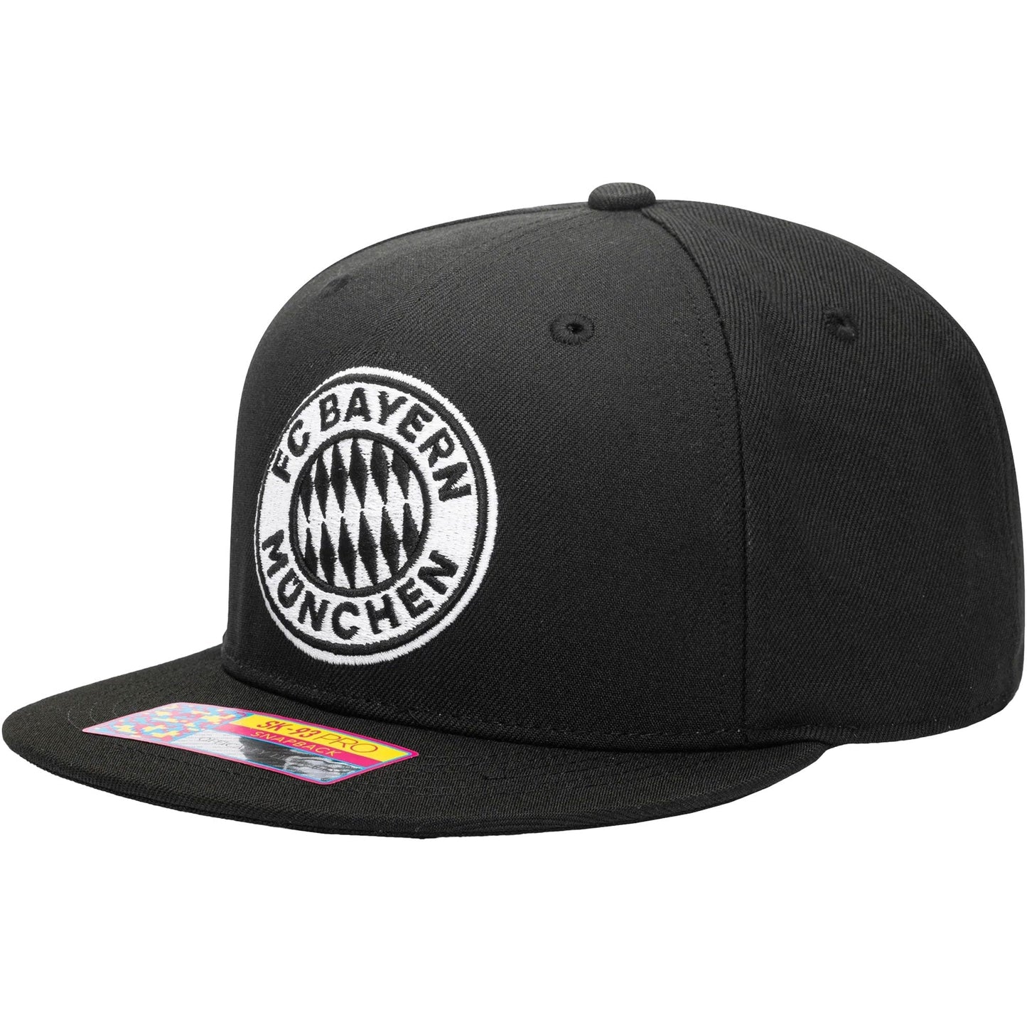 Fan Ink FC Bayern Munich Hit Snapback Hat Black/Silver