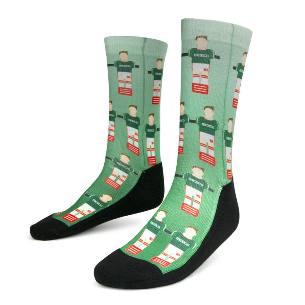 Sockatines Men's Futbolito Lifestyle Sock White/Black/Green