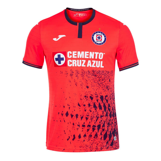 Joma Men's Cruz Azul 2021/22 Third Jersey Red Orange/White