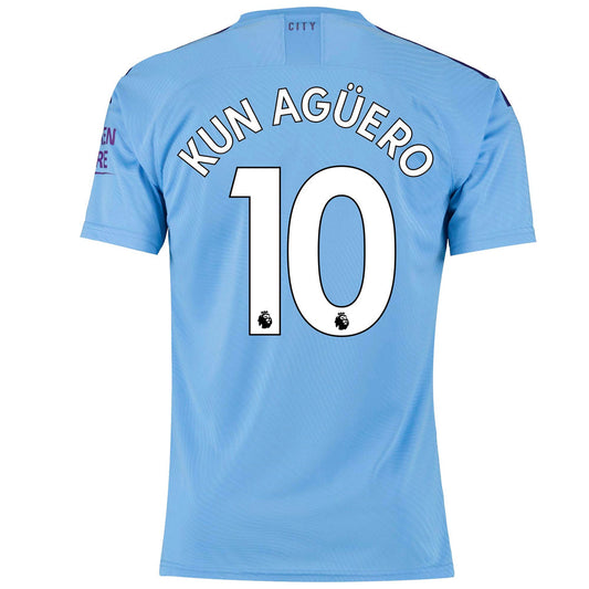 2019/20 Manchester City Kun Aguero #10 Home Official Nameset