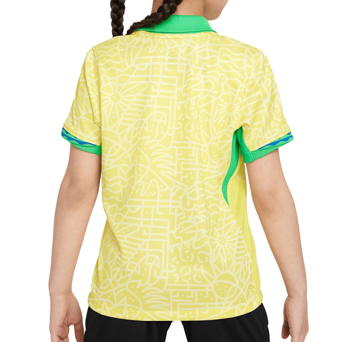 Nike Brazil 2024/25 Little Kids Home Jersey Yellow/Green