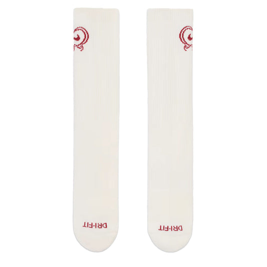 Nike Everyday Cushioned Crew Socks (1 Pair) Sail/TeamCrimson