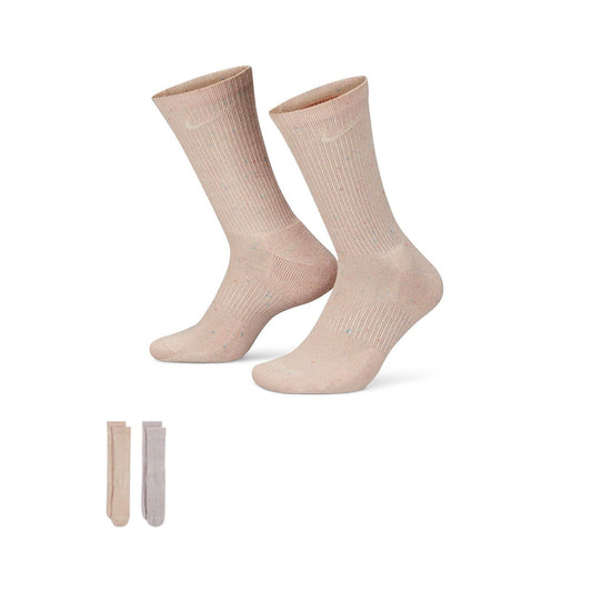 Nike Everyday Plus Cushioned Training Crew (2 Pair) Socks Cream