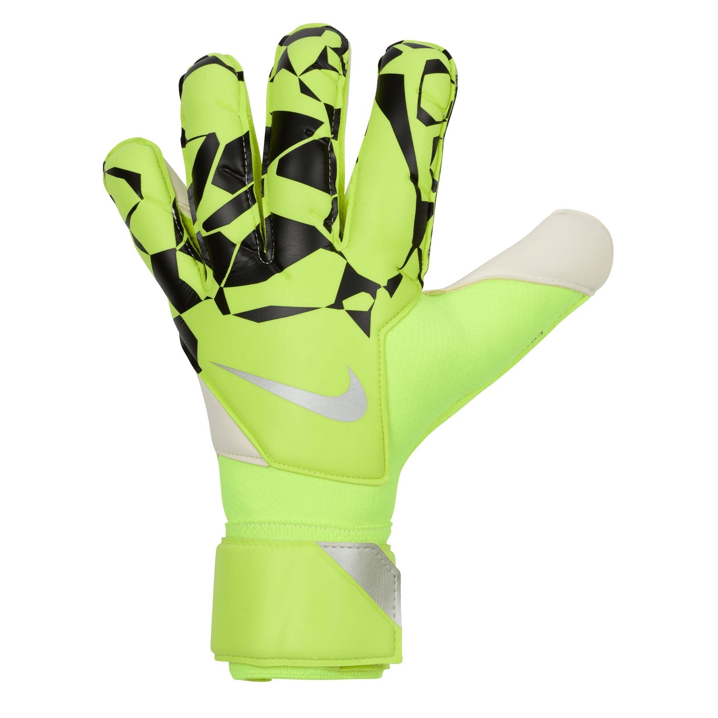 Nike Men's Grip 3 Goalkeeper Gloves Volt/Black/Metallic Silver