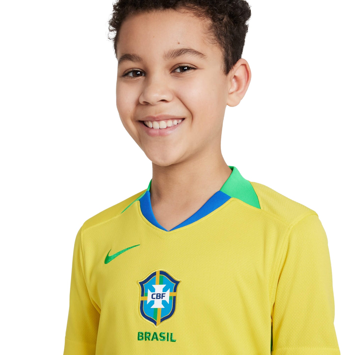 Nike Kids Brazil 2025/26 Home Jersey Yellow/Green