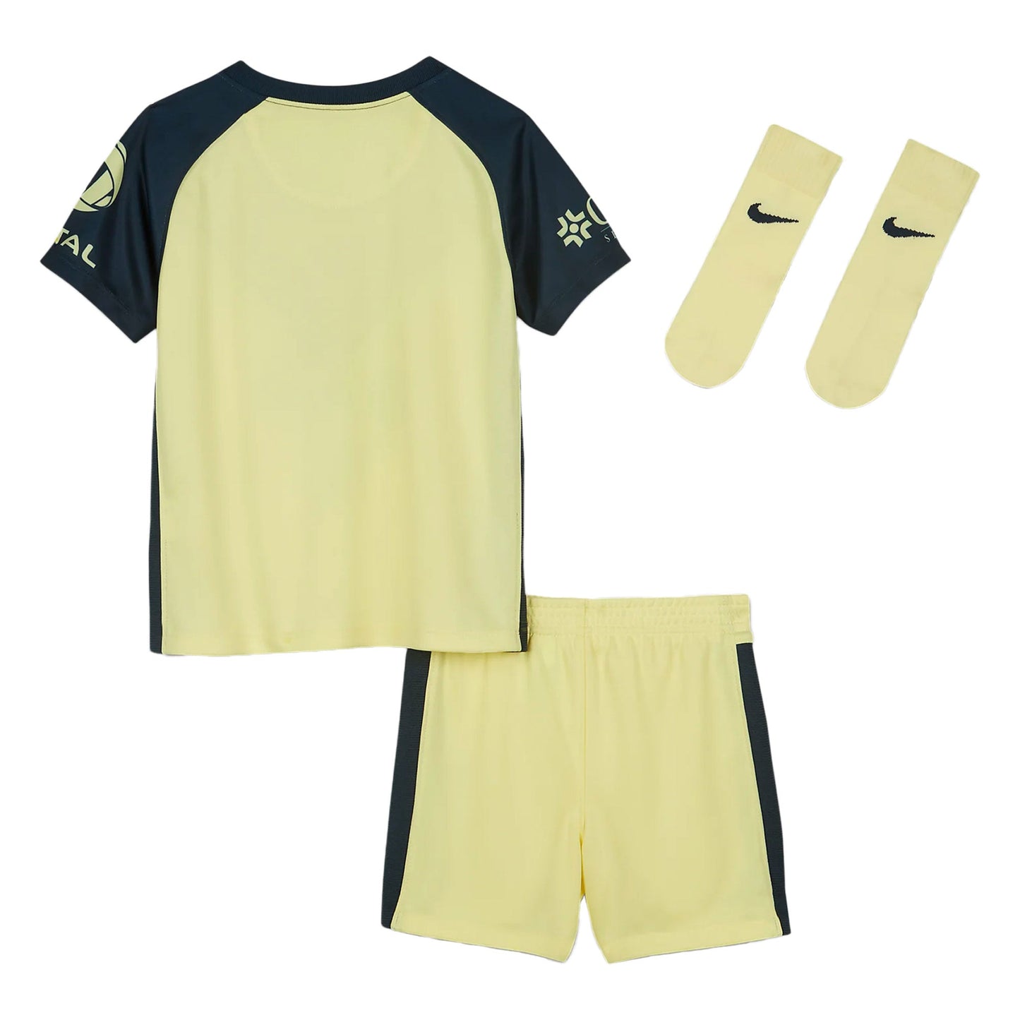 Nike Kids Club America 2021/22 Home Mini Kit Lemon Chiffon/Armory Navy