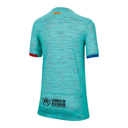 Nike Kids FC Barcelona 2023/24 Third Jersey Aqua/Black