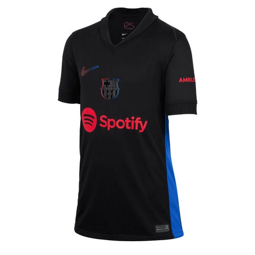 Nike Kids FC Barcelona 2024/25 Away Jersey Black/Red