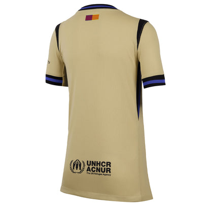 Nike Kids FC Barcelona 2025/26 Away Jersey Team Gold/Persian Violet/Black
