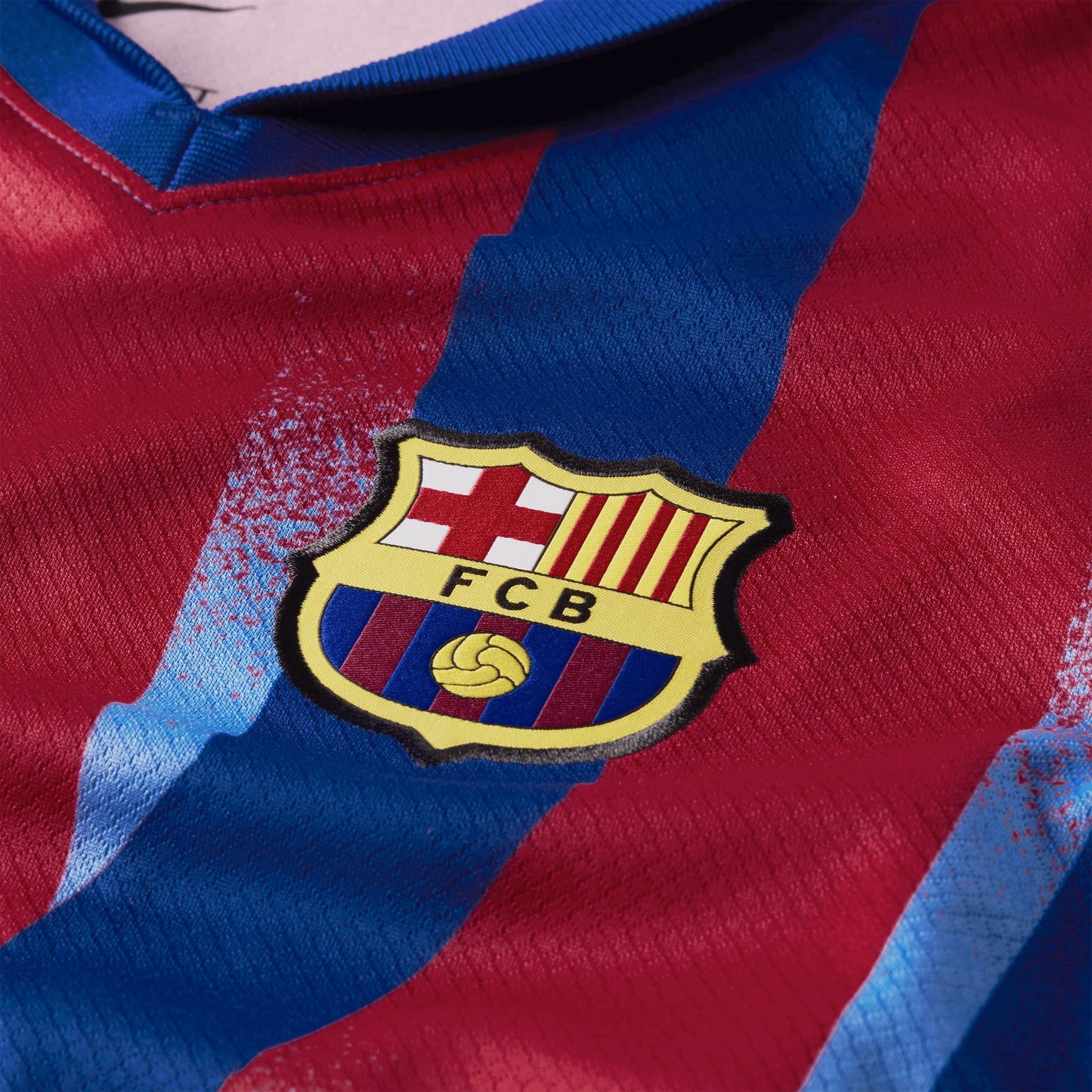 Nike Kids FC Barcelona 2025/26 Fourth Jersey Gym Blue/Red