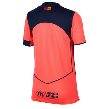 Nike Kids FC Barcelona 2025/26 Third Jersey Bright Mango/MidNight Navy