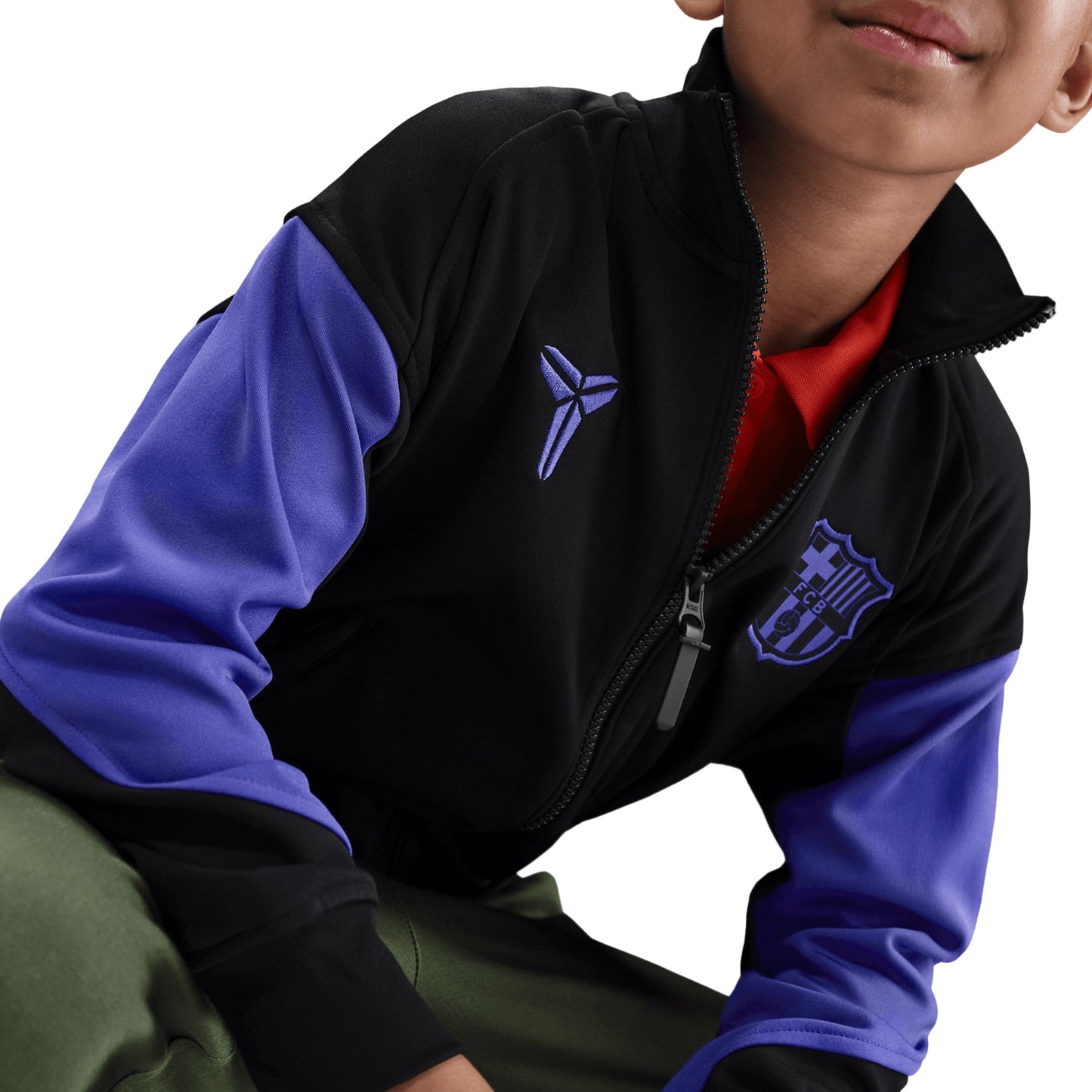 Nike Kids FC Barcelona Academy Pro Away Kobe Anthem Jacket Black/Persian Violet