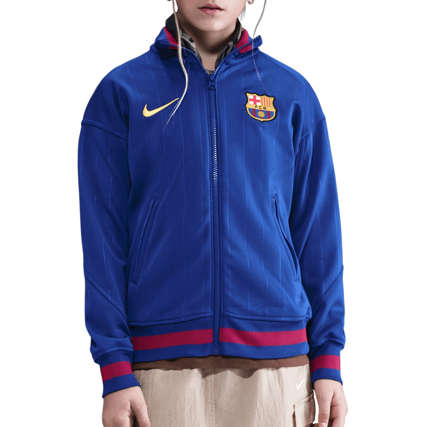 Nike Kids FC Barcelona Academy Pro Full-Zip Jacket Royal Blue