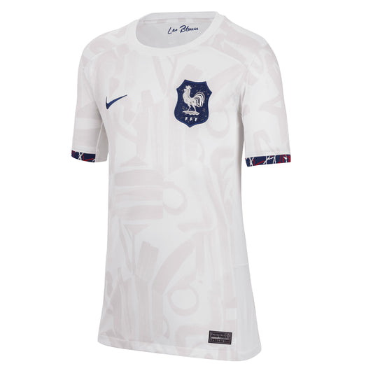 Nike Kids France 2023/24 Away Jersey White/Venice
